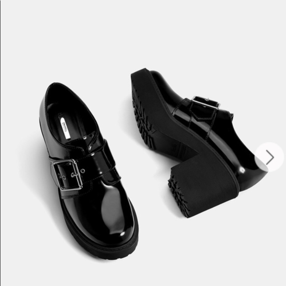 Bershka Platform Flats with Buckle